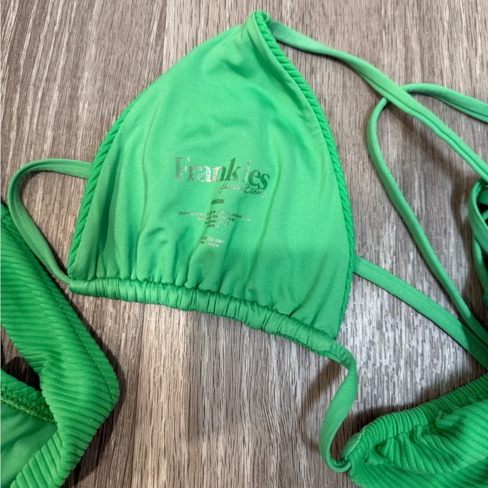 Frankies Bikinis Tia Green Triangle Bikini